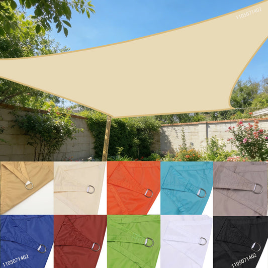95% UV Block Waterproof Sun Shade Sail - High-Density Breathable Canopy for Patio Garden Pool Backyard, Windproof with Stainless