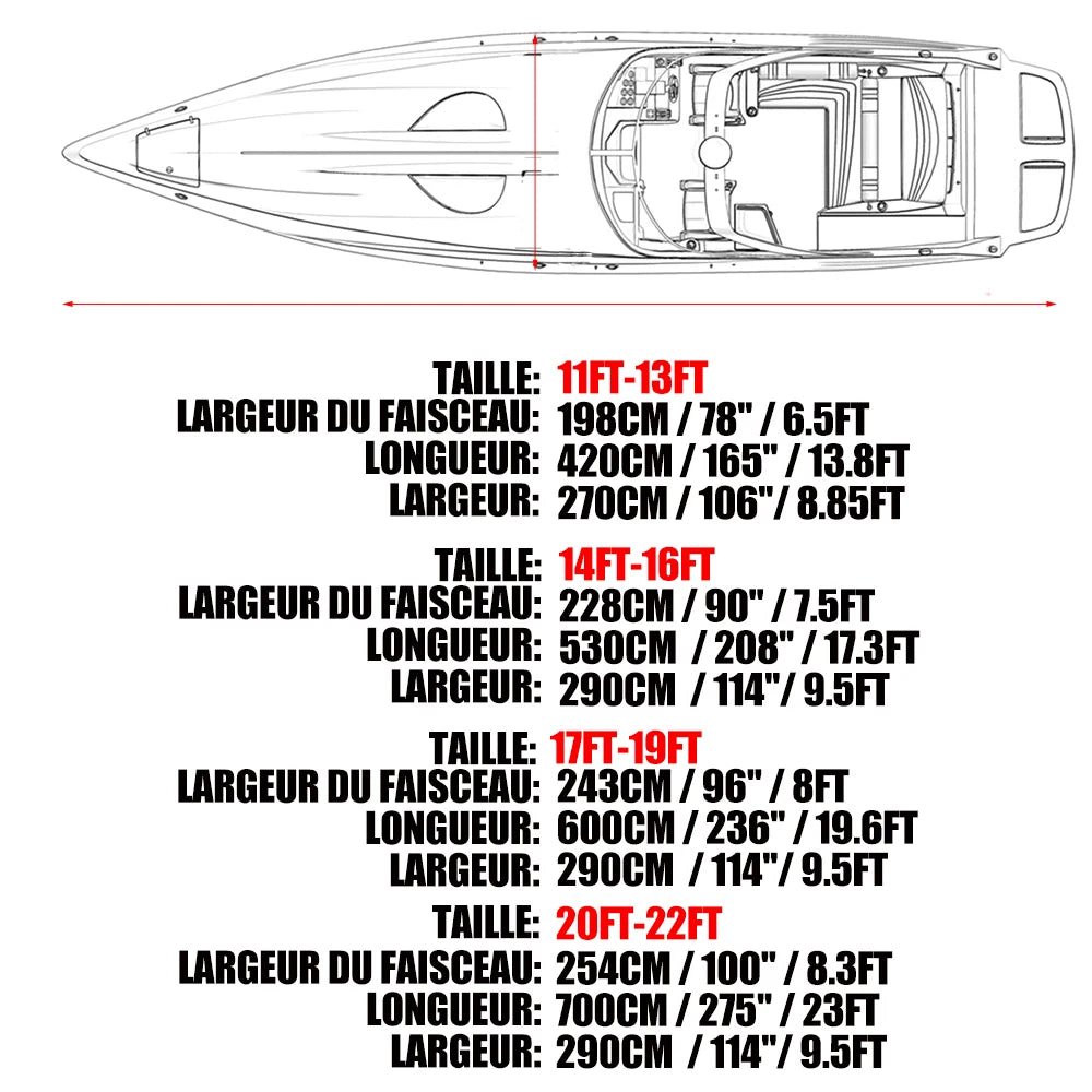 Boat Cover Rain Waterproof Fishing Universal Ski Bass Speedboat V-Shape Boat Cover Marine Boat Accessories Boat Equipment 16ft