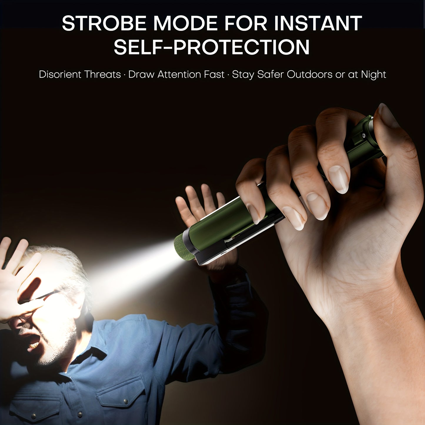 Red Ray Penlight EDC 600LUMEN Rechargeable Portable Flashlight, Ultra-bright Flashlight with Side Light, UV Function, Magnetic Clip And Base, Hidden Bottle Opener, Window Breaker, Suitable for Home, Camping, And Emergency Sit