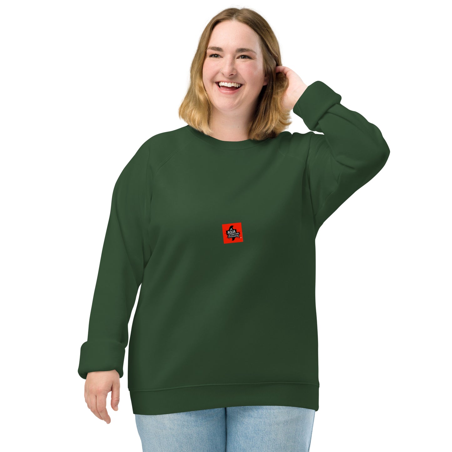 AQUA AIST - Unisex organic raglan sweatshirt