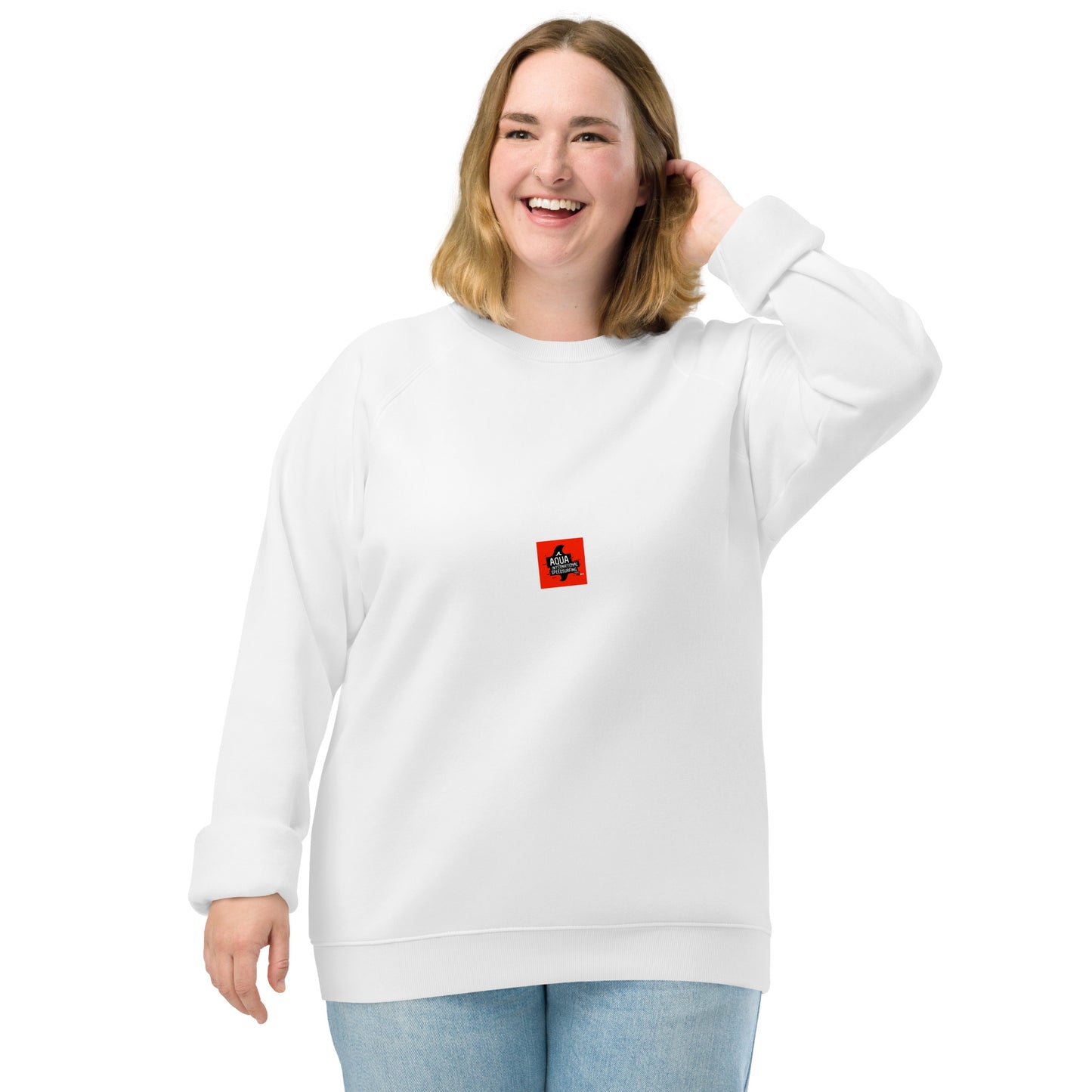 AQUA AIST - Unisex organic raglan sweatshirt