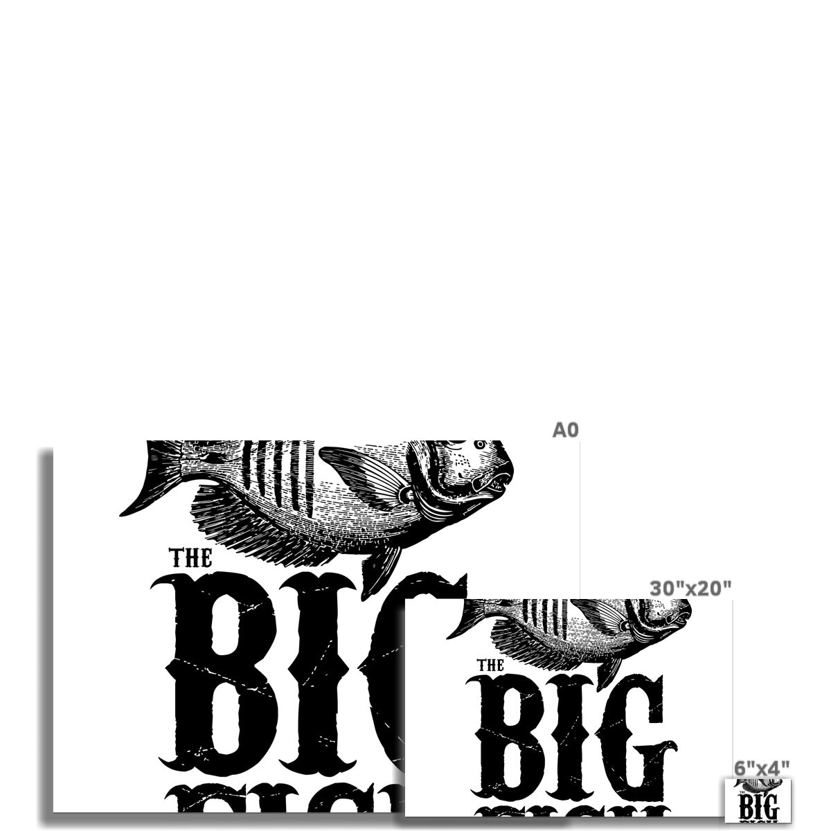 AQUA B&W - 01 -Big Fish - Rolled Canvas