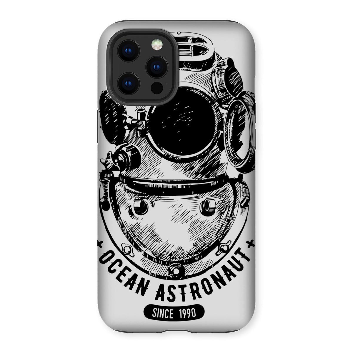 AQUA B&W - 05 - Ocean astronaut - Tough Phone Case