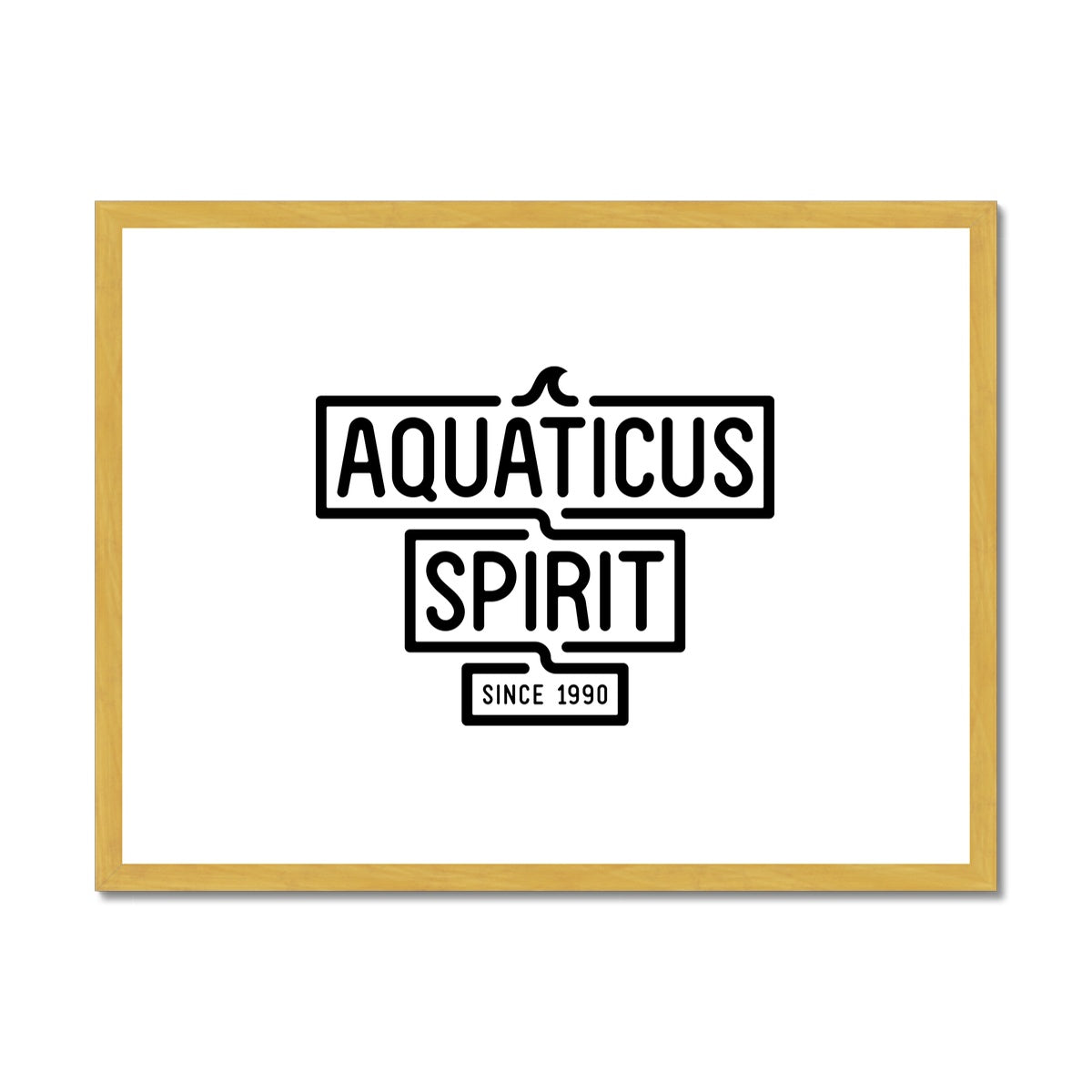 AQUA - 02 - Aquaticus Spirit - Antiker gerahmter Druck