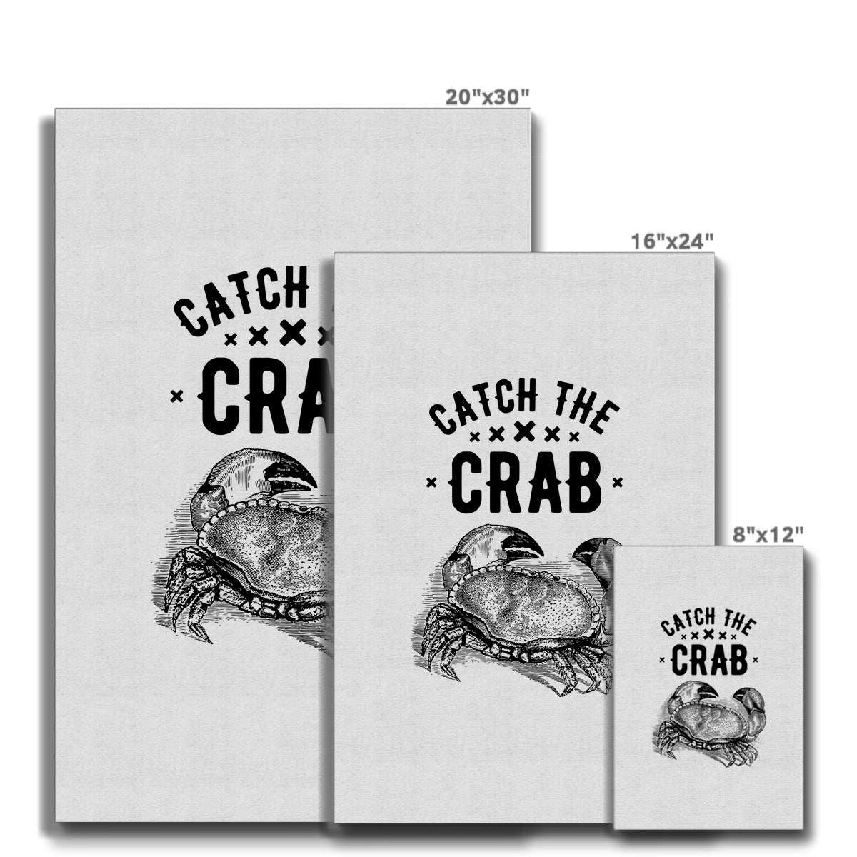 AQUA B&W - 07 - Catch the crab - Eco Canvas