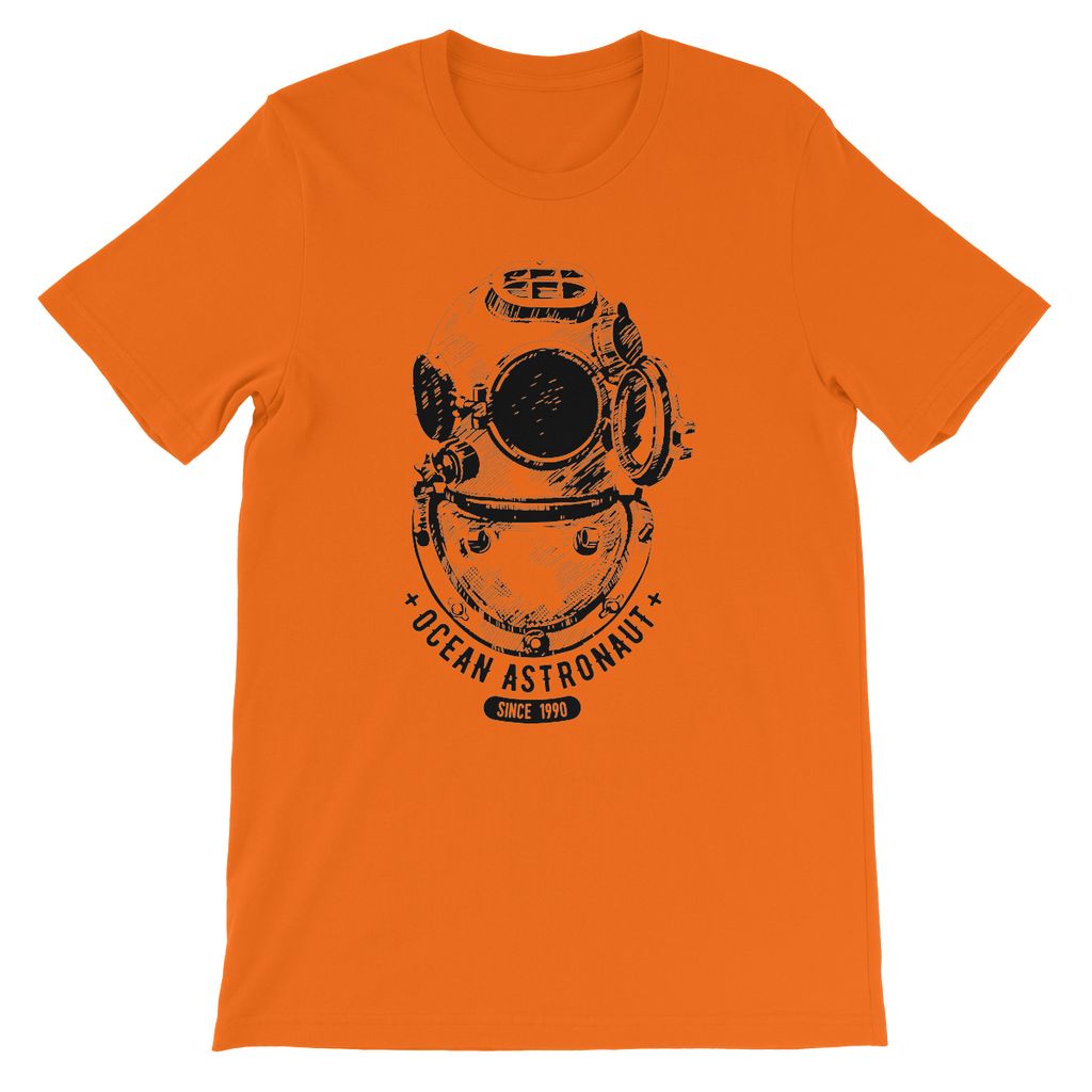AQUA B&W - 05 - Ocean astronaut - Kids TShirt-Apparel-AQUATICUS