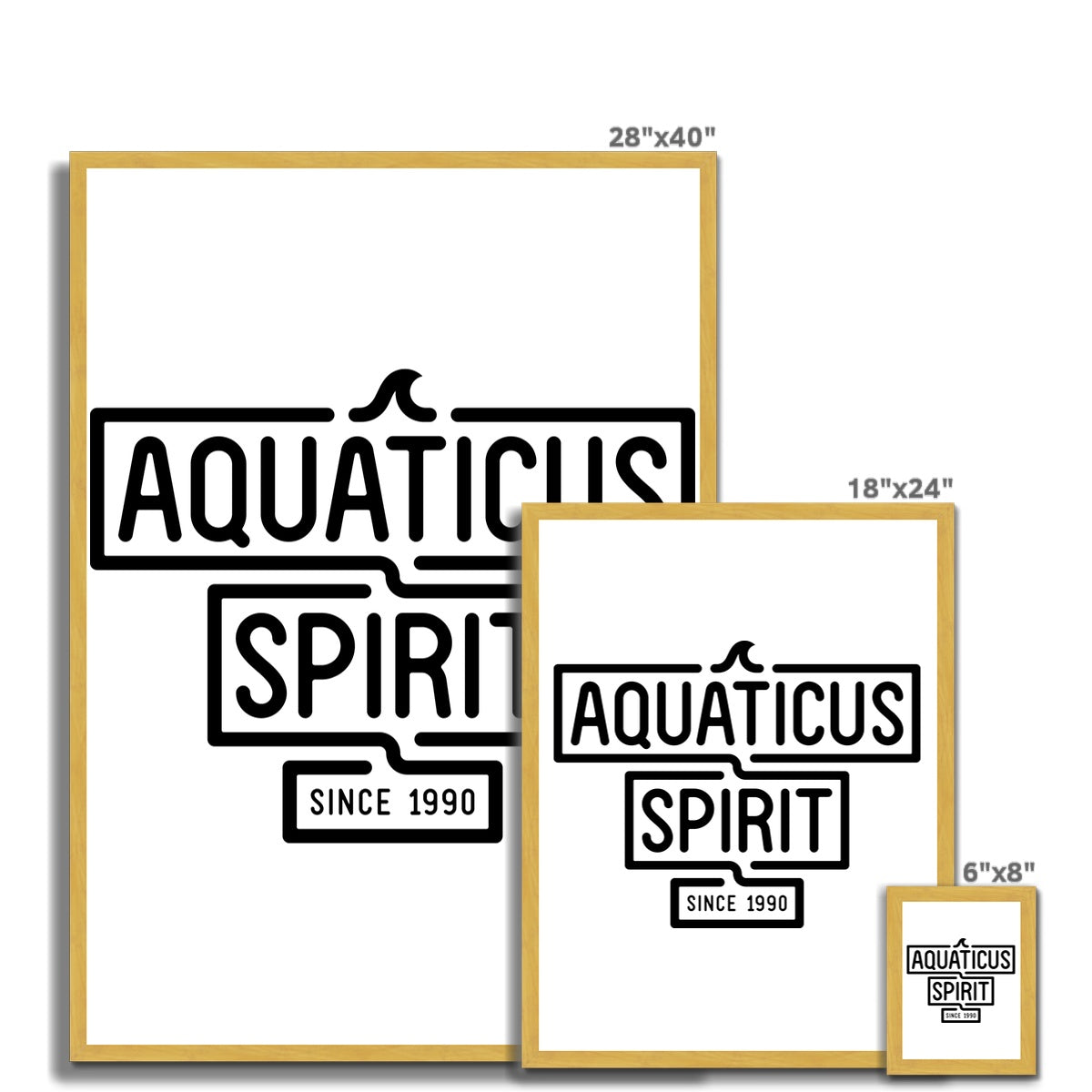 AQUA - 02 - Aquaticus Spirit - Antiker gerahmter Druck