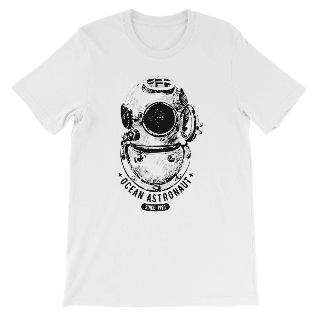 AQUA B&W - 05 - Ocean astronaut - Kids TShirt-Apparel-AQUATICUS
