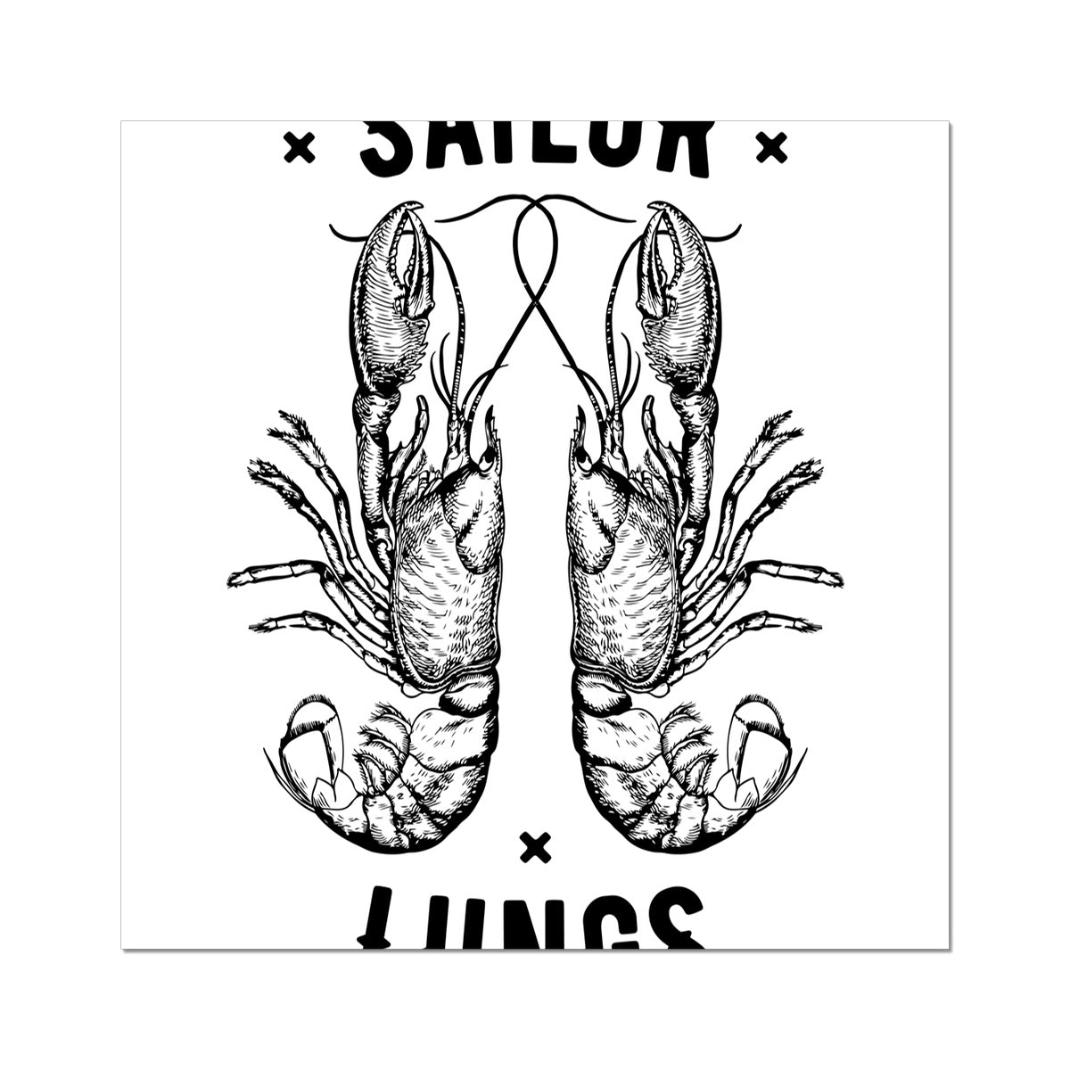 AQUA B&W - 06 - Sailing Lungs - Rolled Canvas