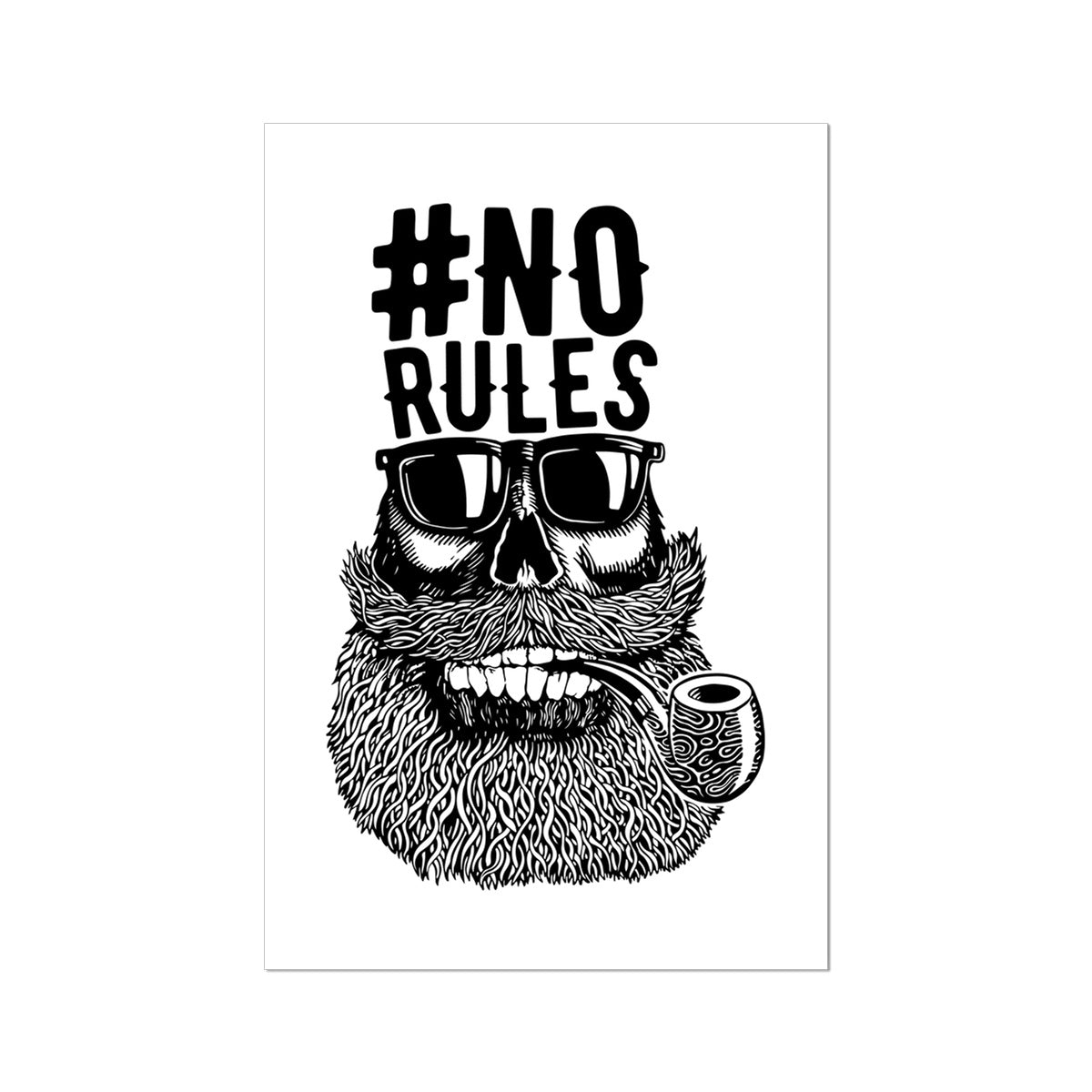 AQUA B&W - 04 - No Rules - Rolled Eco Canvas