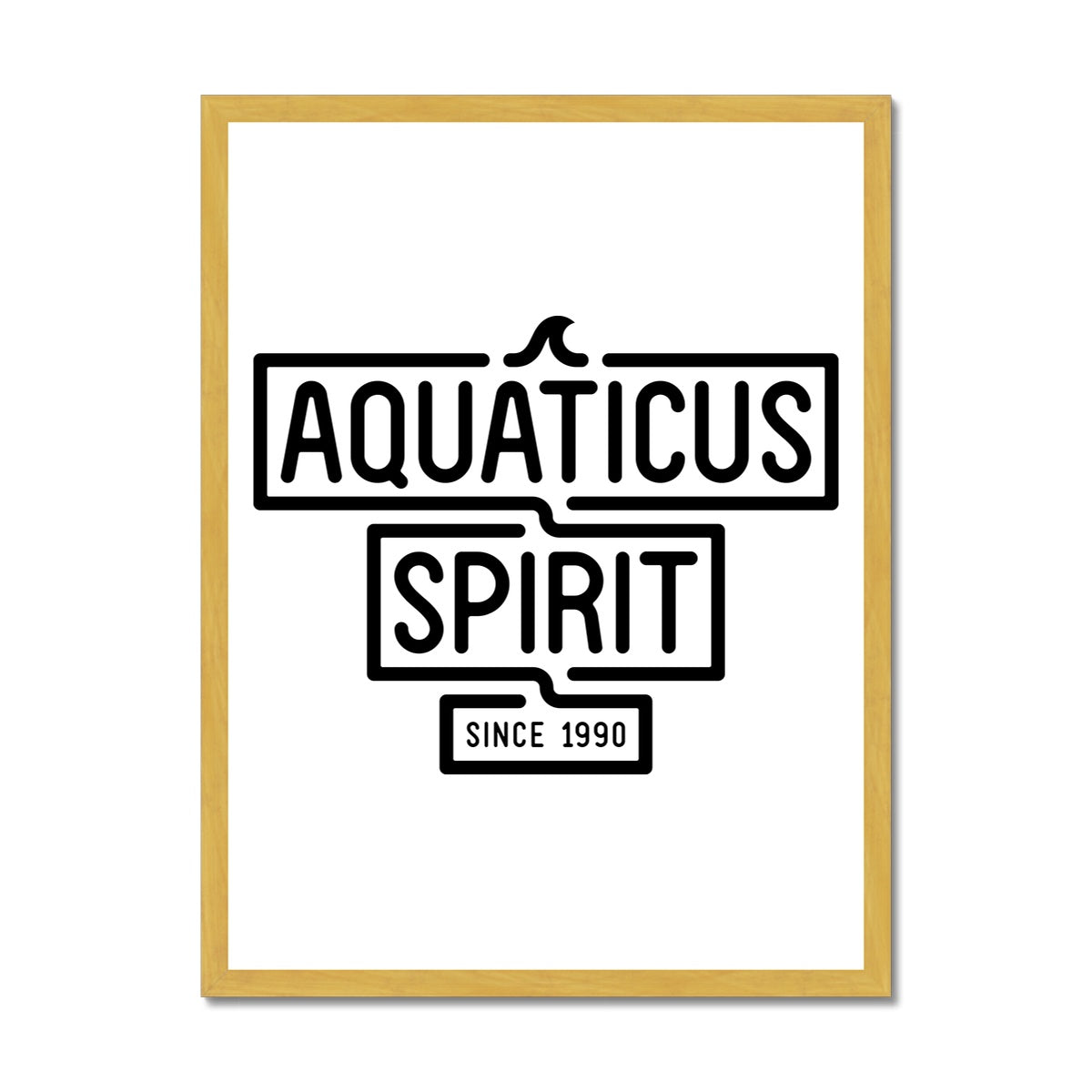 AQUA - 02 - Aquaticus Spirit - Antiker gerahmter Druck