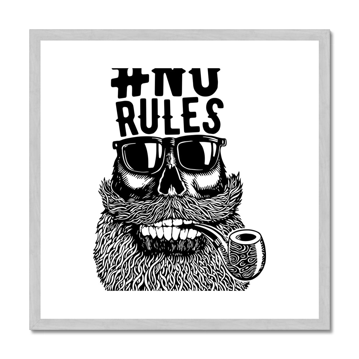 AQUA B&W - 04 - No Rules - Antique Framed & Mounted Print