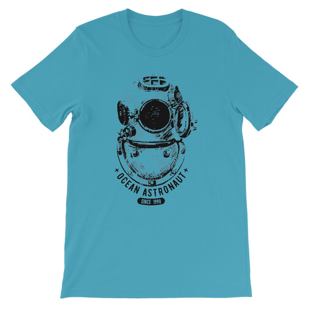 AQUA B&W - 05 - Ocean astronaut - Kids TShirt-Apparel-AQUATICUS