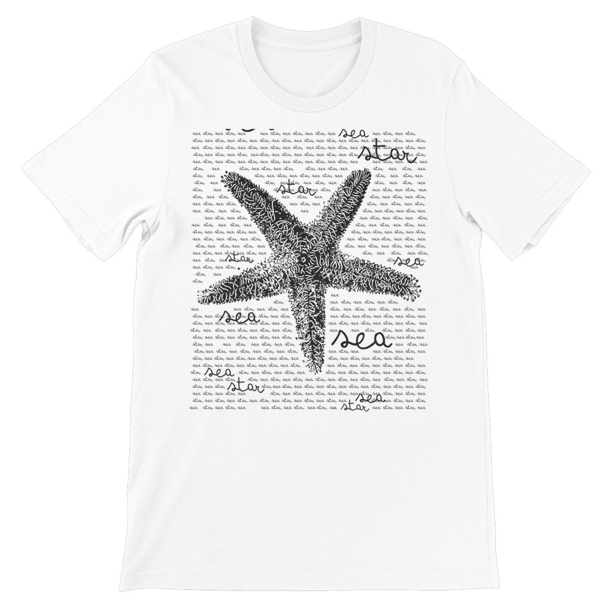 AQUA B&W - 08 - Sea Star - Unisex Fine Jersey T-Shirt