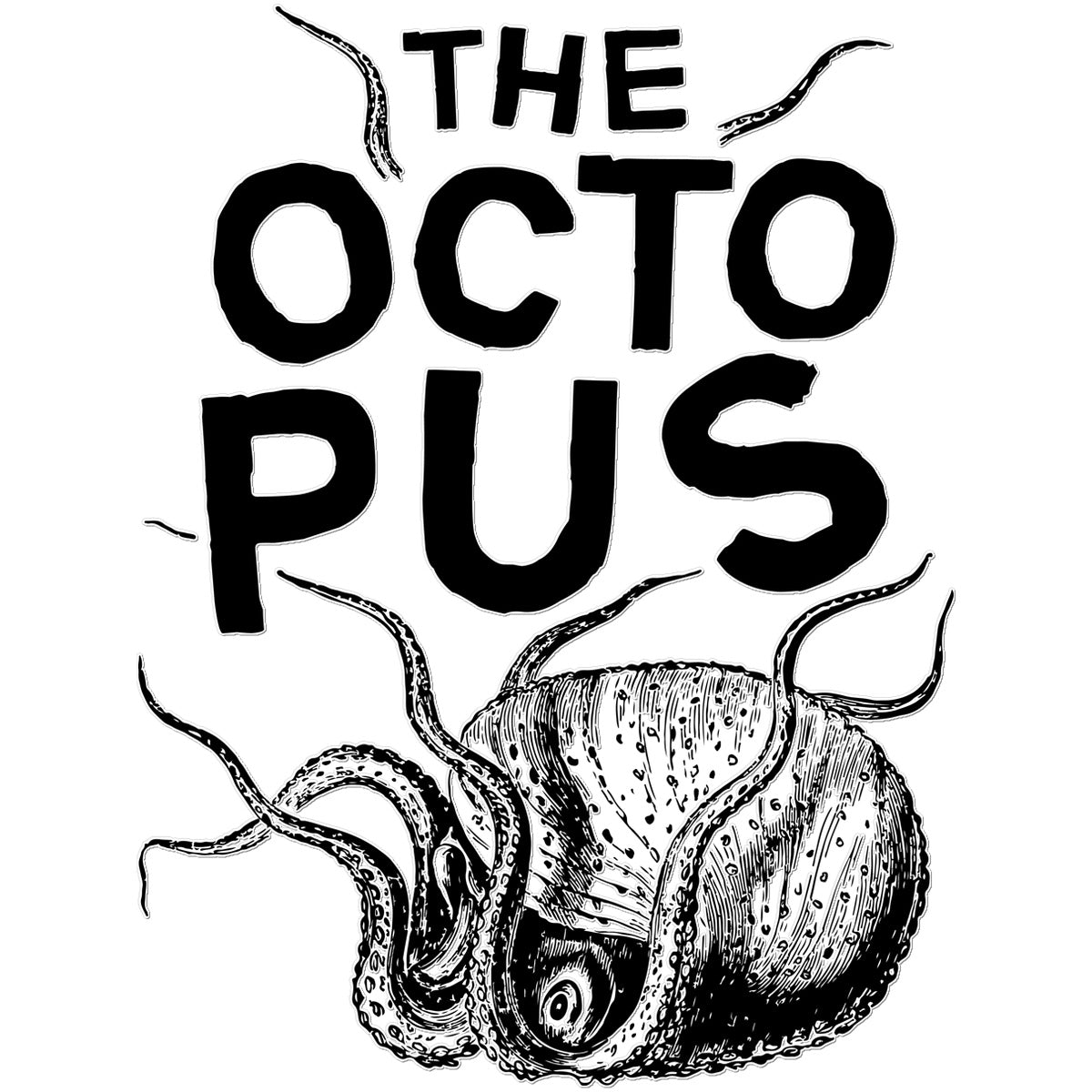 AQUA B&W - 03 - Octopus - Temporary Tattoo
