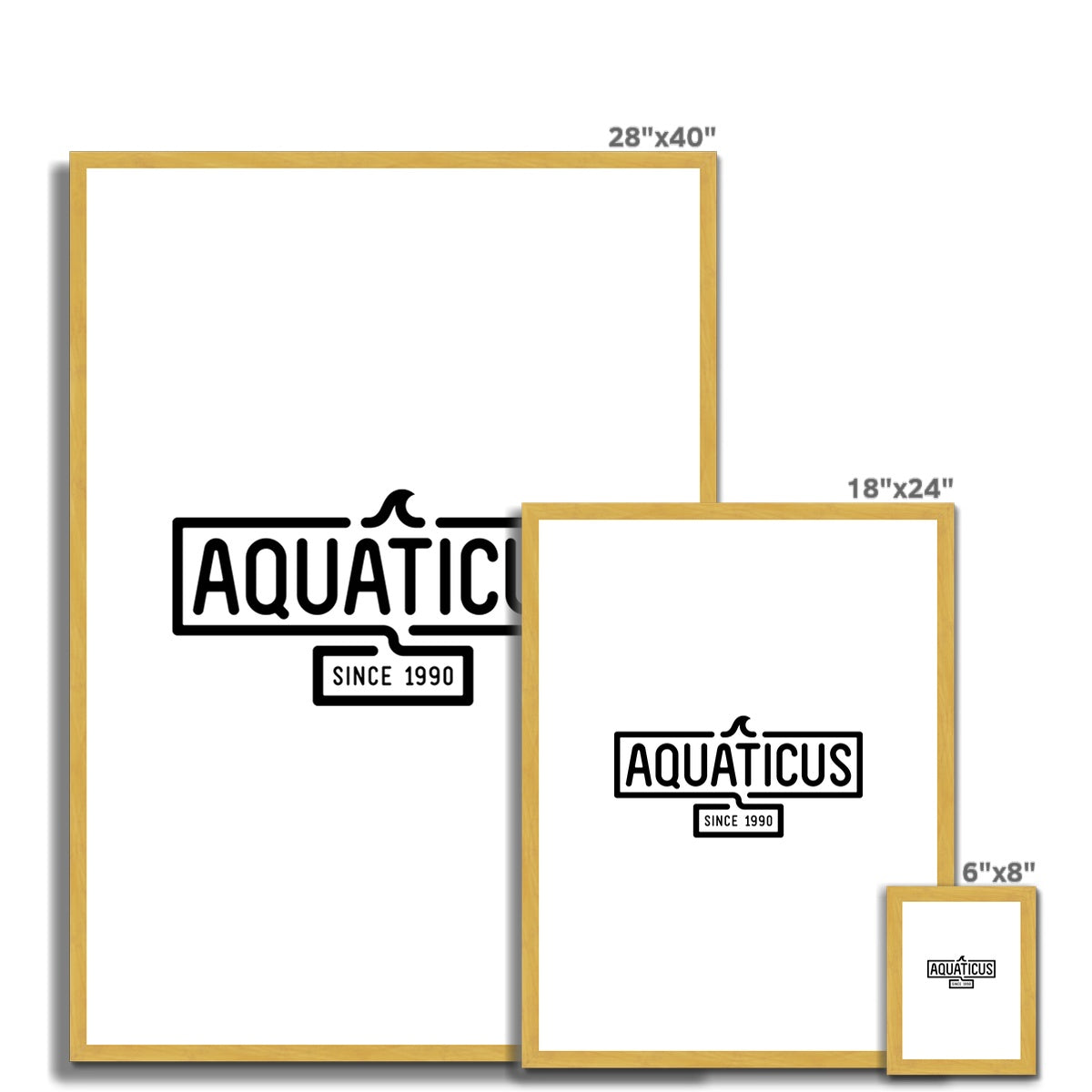 AQUA - 01 - Aquaticus - Antiker gerahmter und montierter Druck