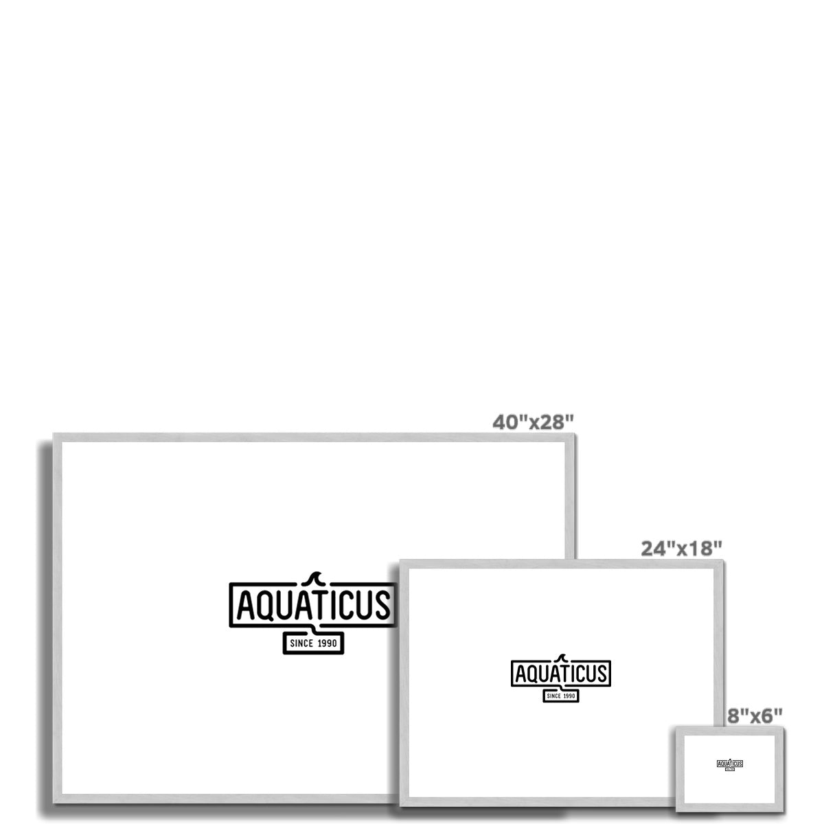AQUA - 01 - Aquaticus - Antiker gerahmter und montierter Druck