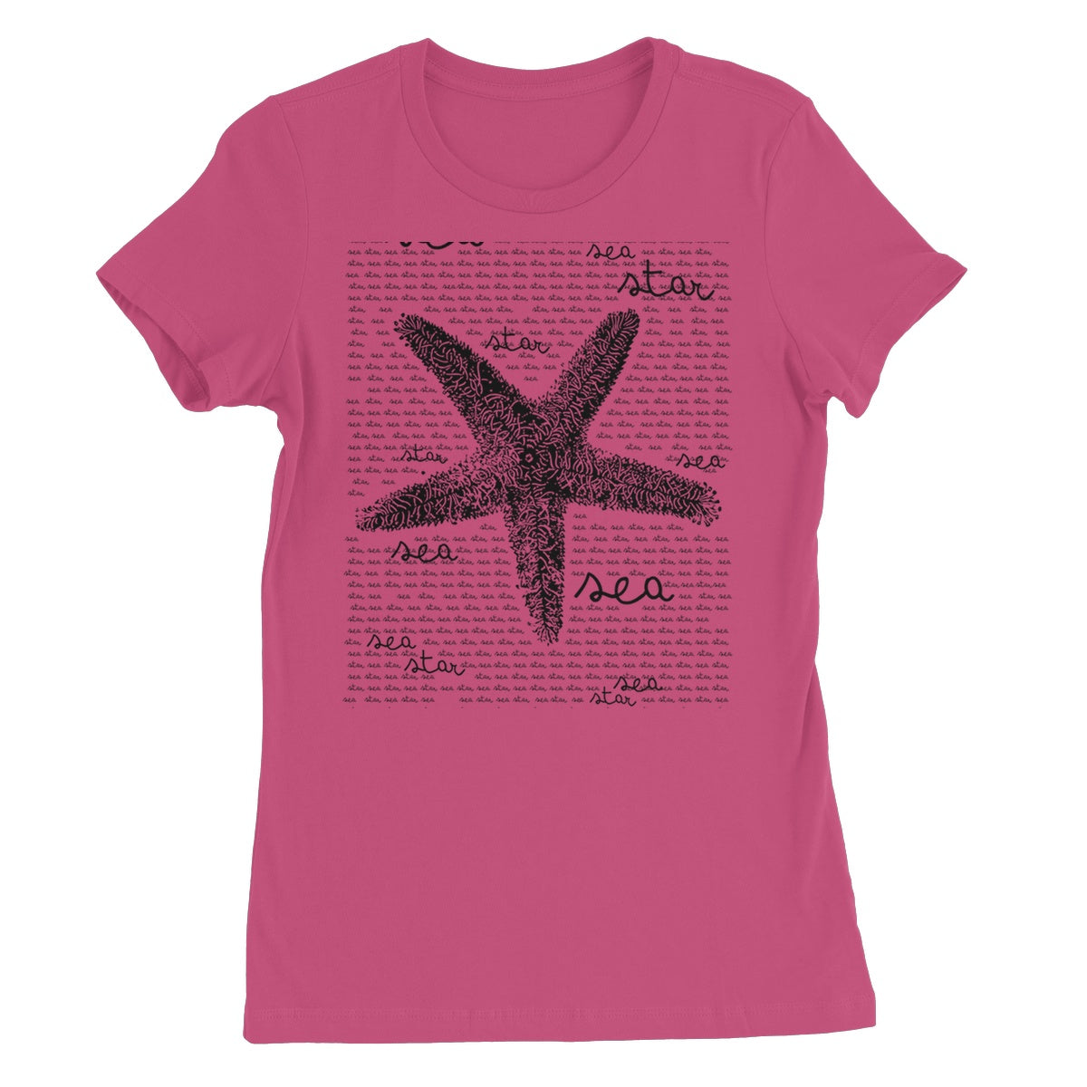 AQUA B&amp;W - 08 - Sea Star - Camiseta Feminina Fine Jersey