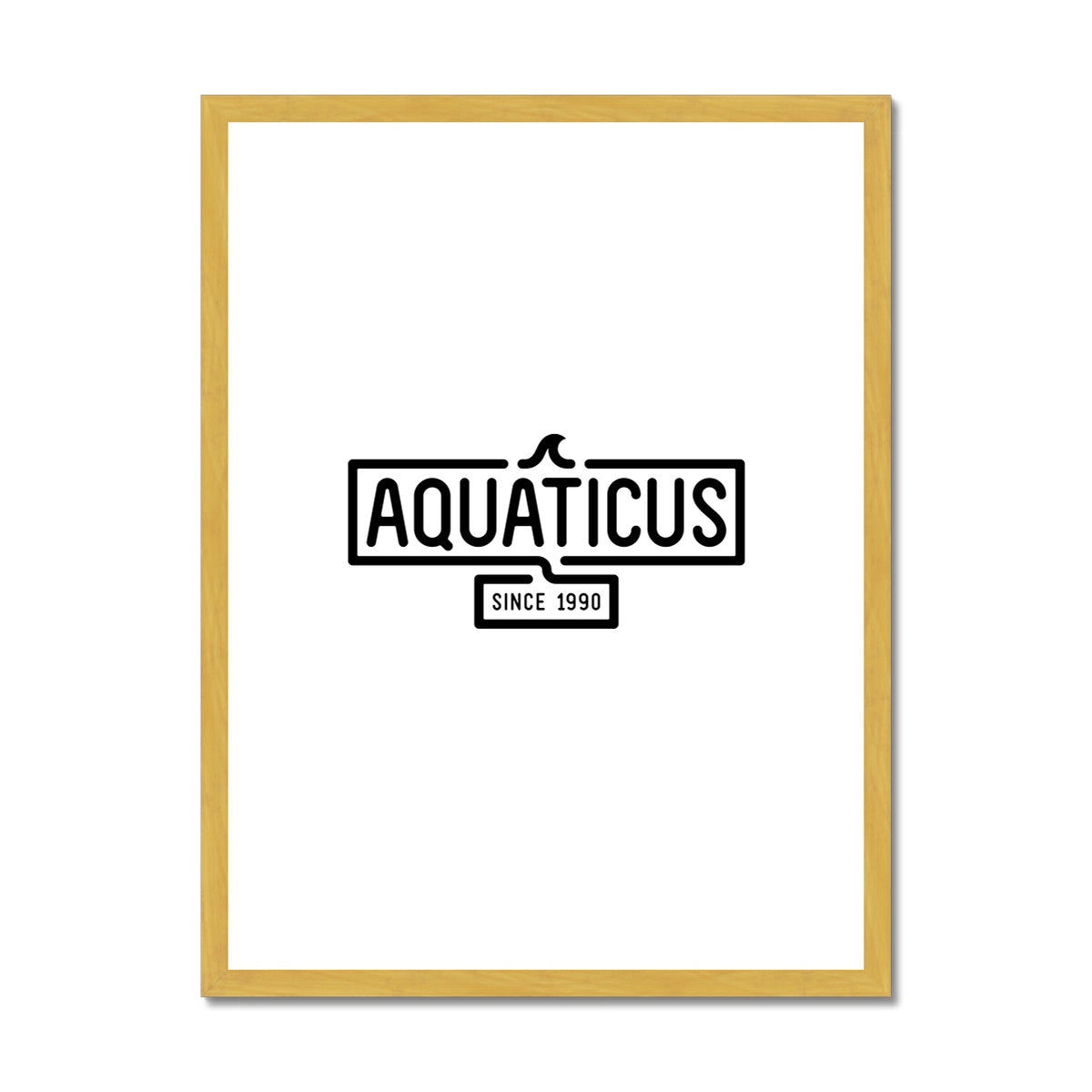 AQUA - 01 - Aquaticus - Antiker gerahmter und montierter Druck