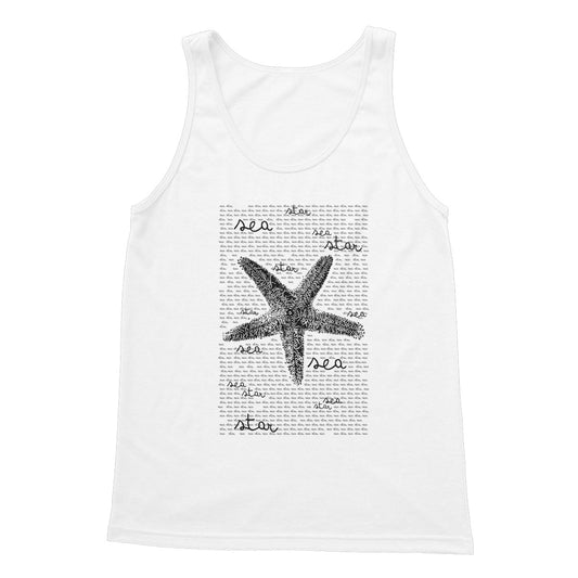 AQUA B&W - 08 - Sea Star - Softstyle Tank Top