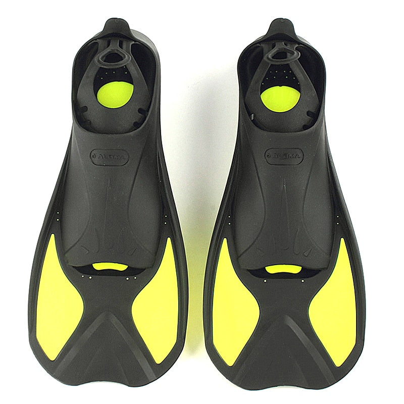 Barbatanas de natação para mergulho com snorkel, barbatanas de natação flexíveis para adultos/crianças, barbatanas submersíveis para pés, esportes aquáticos