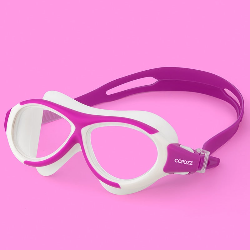 COPOZZ Children Swimming Goggles Anti Fog Waterproof kids Teenagers Cool Swim Eyewear Boy Girl Professional Swimming Glasses