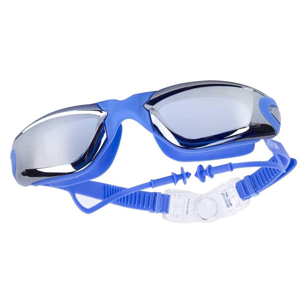 Óculos de natação para miopia, protetor de ouvido profissional para adultos, touca de silicone para piscina, antiembaçante, masculino e feminino, óculos ópticos à prova d'água