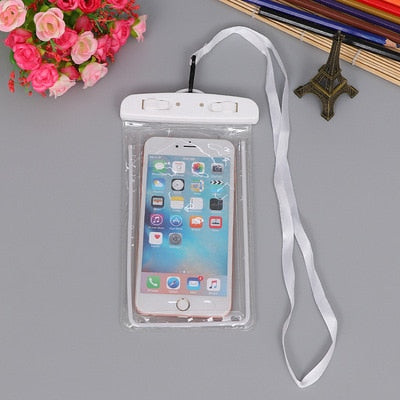 Summer Luminous Waterproof Pouch Swimming Gadget Beach Dry Bag Phone Case Cover Camping Skiing Holder For Cell Phone 3.5-6Inch