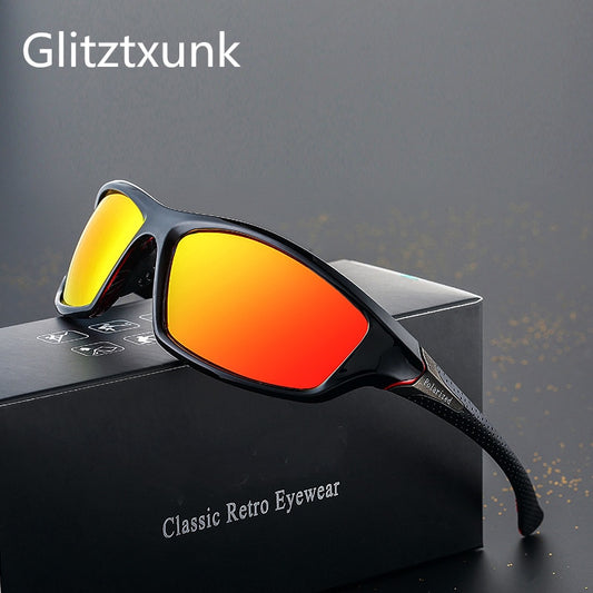 Glitztxunk 2022 novos óculos de sol polarizados óculos de condução masculinos quadrados vintage óculos de sol para homem uv400 okulary