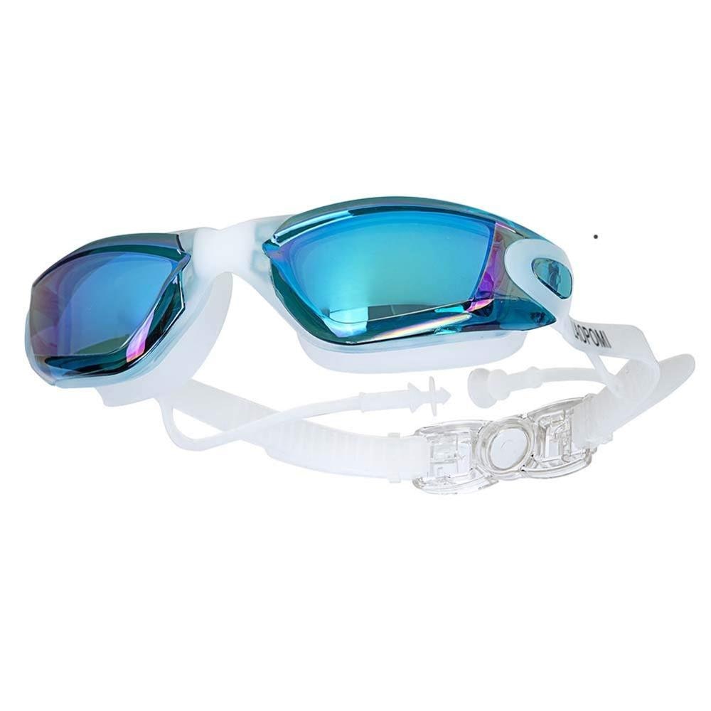 Óculos de natação para miopia, protetor de ouvido profissional para adultos, touca de silicone para piscina, antiembaçante, masculino e feminino, óculos ópticos à prova d'água