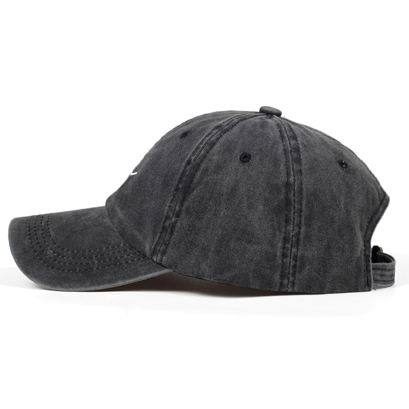 Chapéu de pai onda lavada para mulheres algodão bordado linha ondulada boné de beisebol masculino hip hop boné snapback chapéu esportes marítimos osso garros