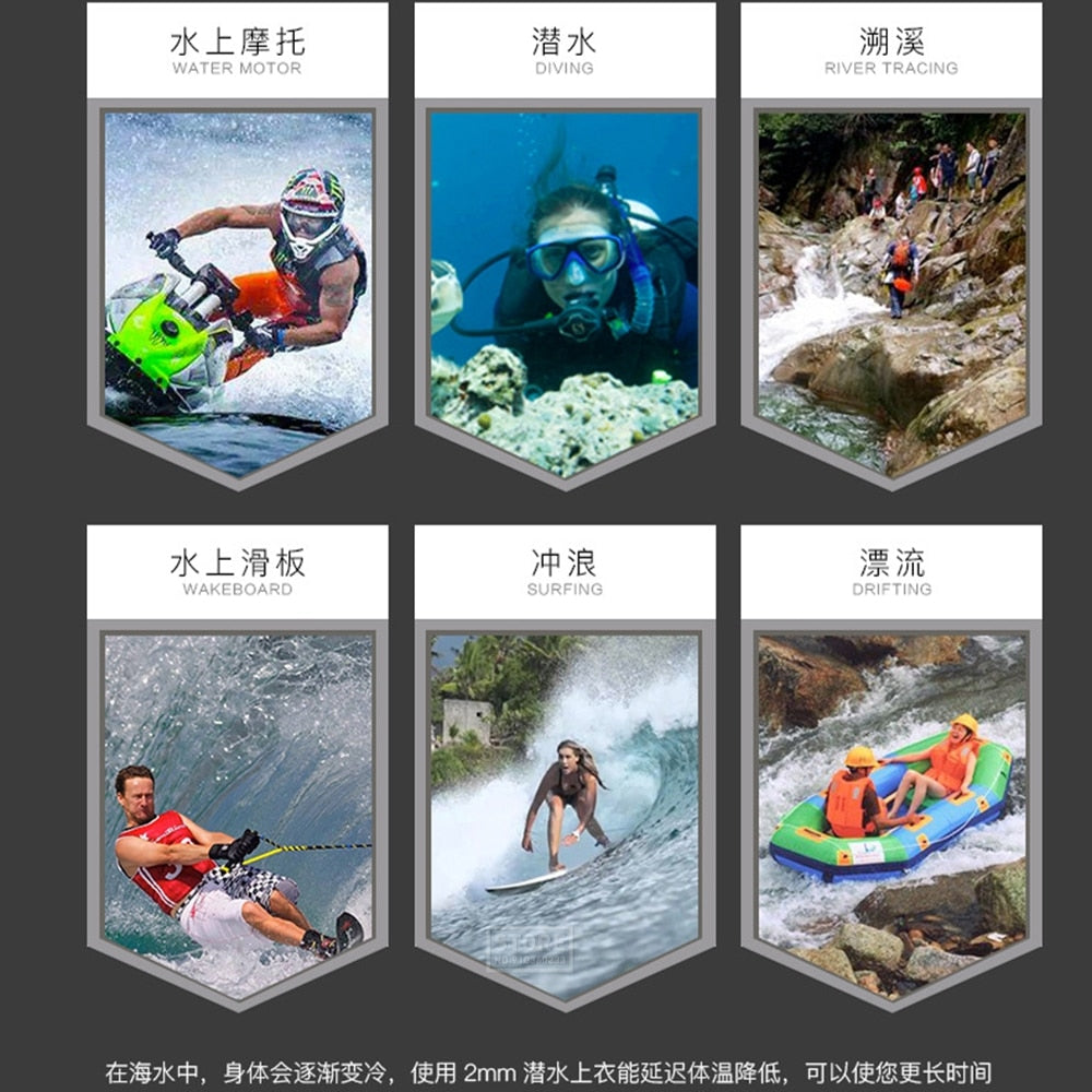 Neoprene Wetsuit 2MM Men Jackets Hunting Windsurf Underwater Fishing Pants Kitesurf Scuba Diving Swimwear Clothes Surf Equipment