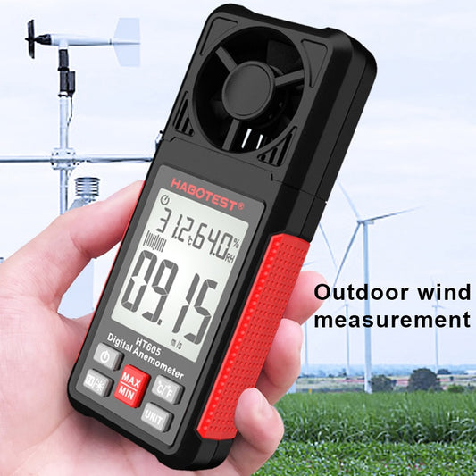 Anemômetro digital de alta precisão ht605, portátil, à prova d'água, medidor de velocidade do vento, medida externa, testador de windsurf