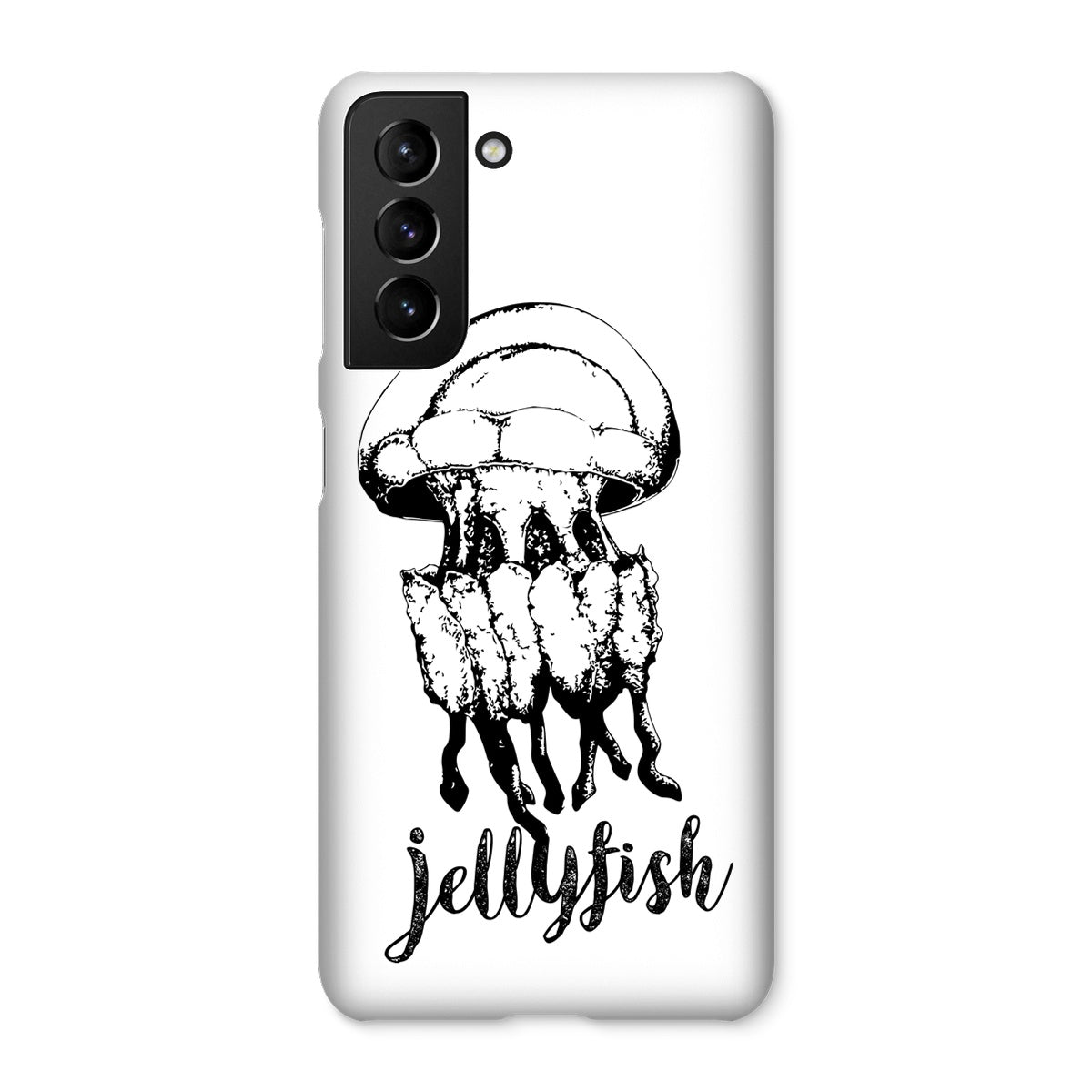 AQUA B&W - 02 - Jellyfish - Snap Phone Case