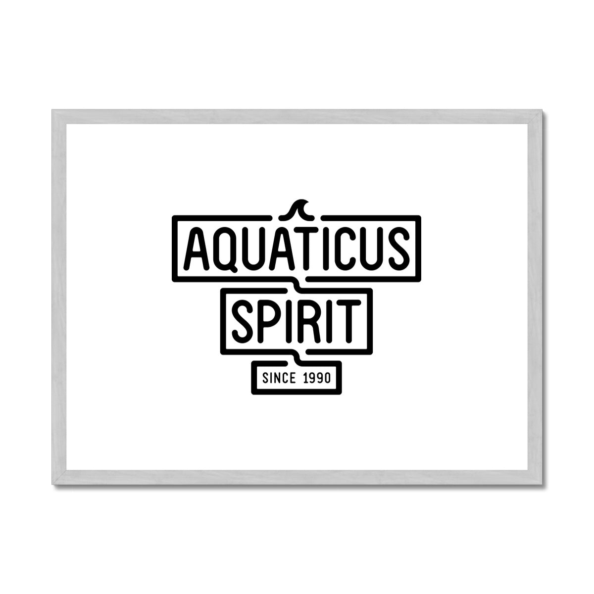 AQUA - 02 - Aquaticus Spirit - Antiker gerahmter Druck