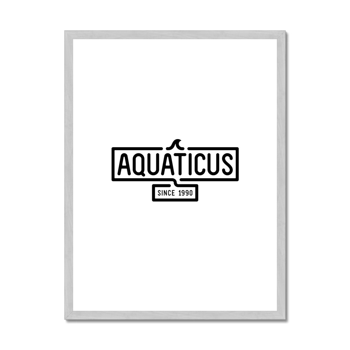 AQUA - 01 - Aquaticus - Antiker gerahmter und montierter Druck