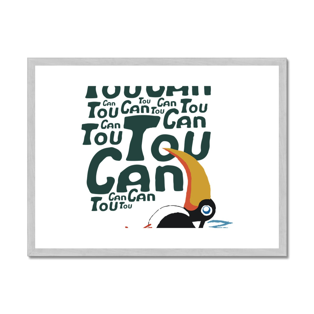 AQUA HMP2 - 09 - Toucan - Antique Framed & Mounted Print