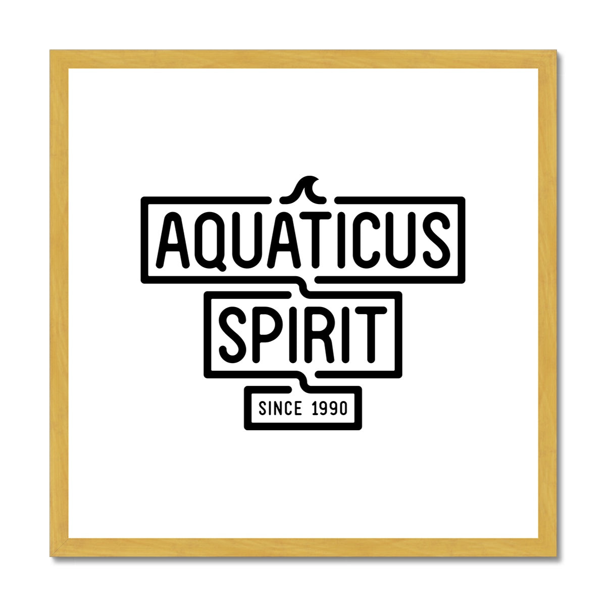 AQUA - 02 - Aquaticus Spirit - Antiker gerahmter Druck