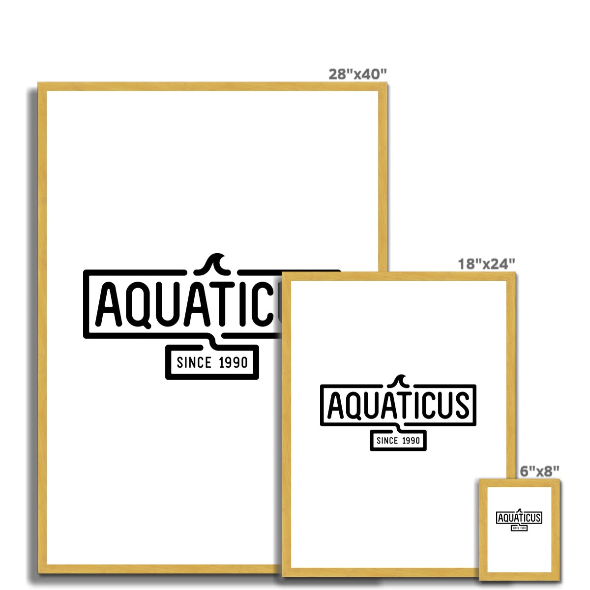 AQUA - 01 - Aquaticus - Antiker gerahmter Druck
