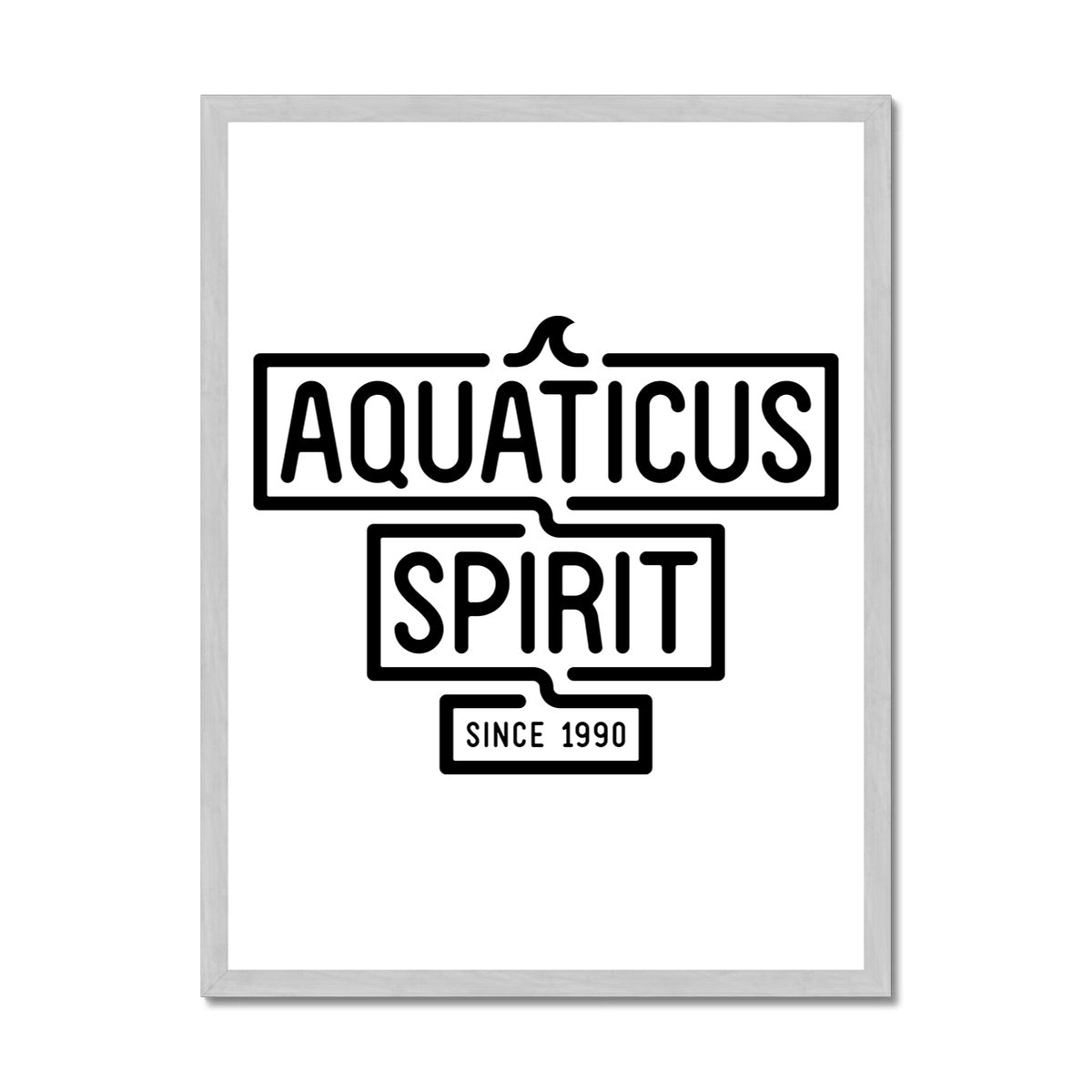 AQUA - 02 - Aquaticus Spirit - Antiker gerahmter Druck