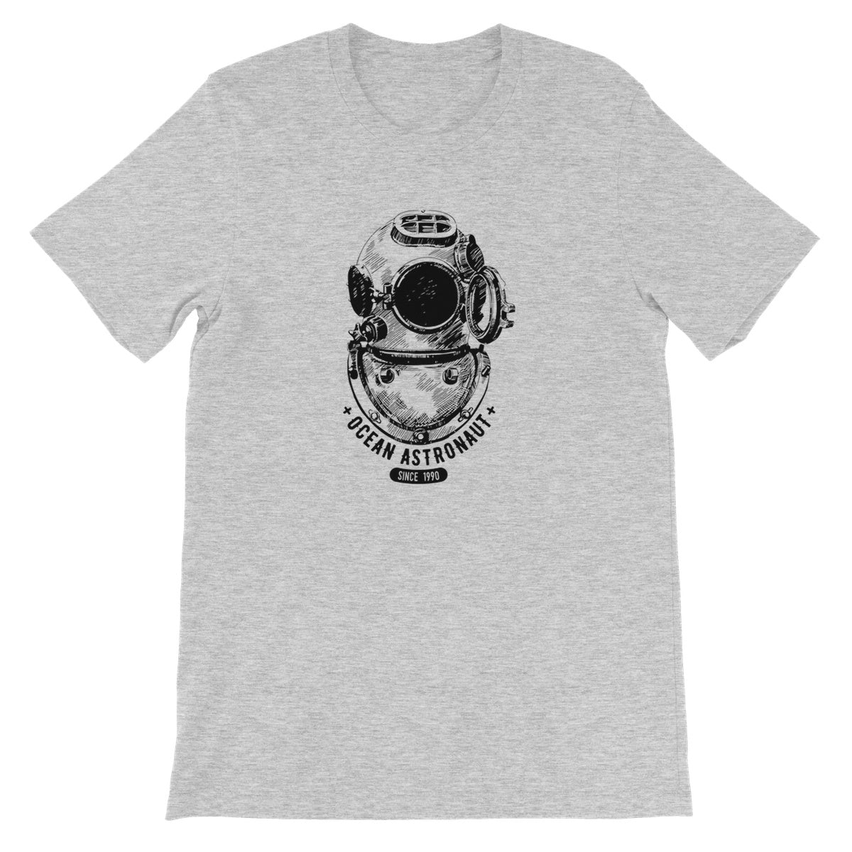 AQUA B&W - 05 - Ocean astronaut - Unisex Fine Jersey T-Shirt