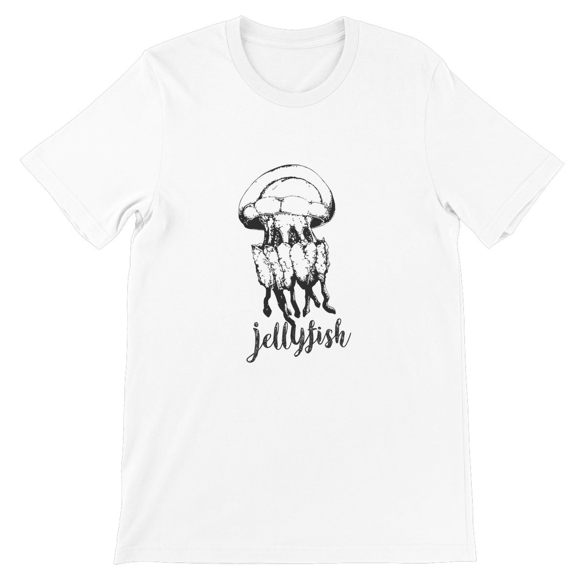 AQUA B&W - 02 - Jellyfish - Unisex Fine Jersey T-Shirt