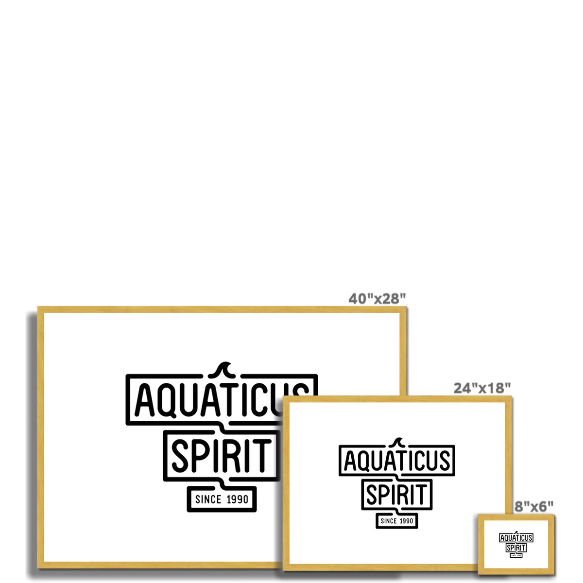 AQUA - 02 - Aquaticus Spirit - Antiker gerahmter Druck