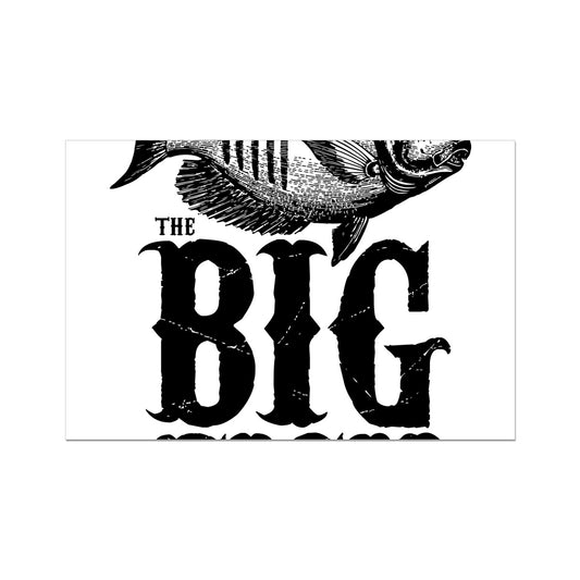 AQUA B&amp;W - 01 -Big Fish - Gerollte Öko-Leinwand