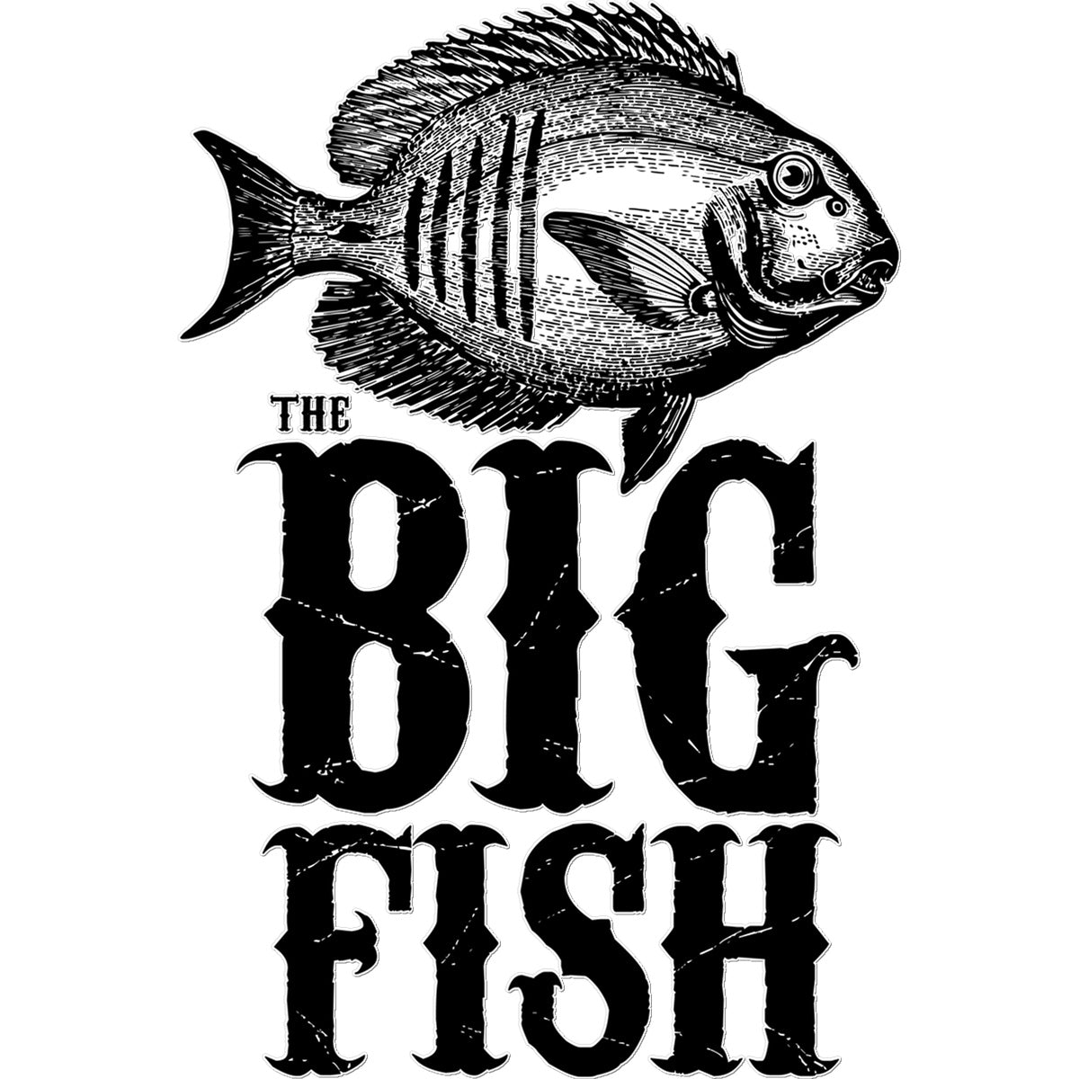 AQUA B&W - 01 -Big Fish - Temporary Tattoo