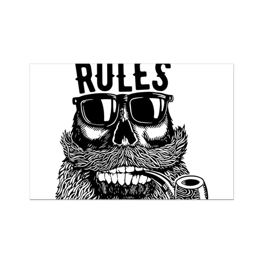 AQUA B&W - 04 - No Rules - Rolled Canvas