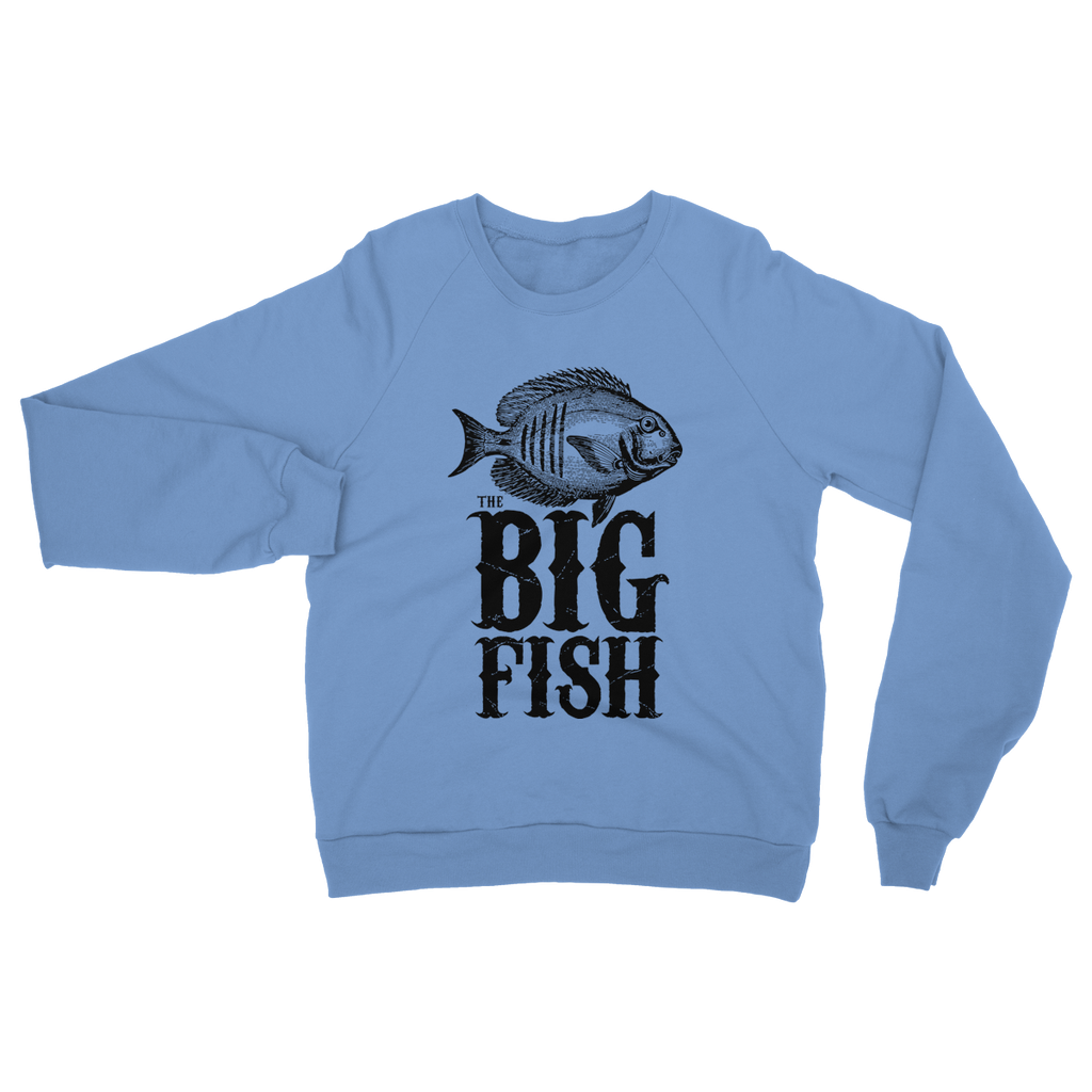 AQUA B&W - 01 -Big Fish - Heavy Blend Crew Neck Sweatshirt-Apparel-AQUATICUS
