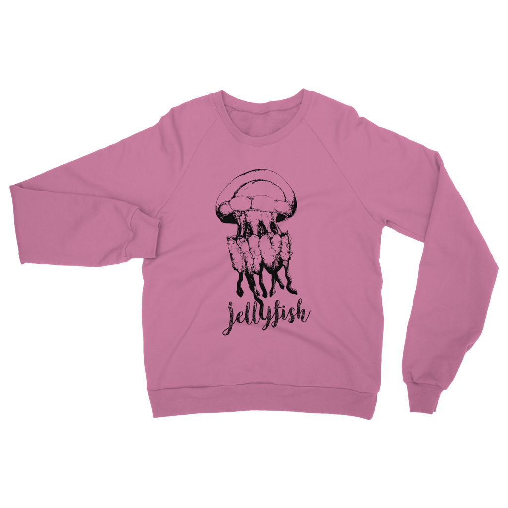 AQUA B&W - 02 - Jellyfish - Heavy Blend Crew Neck Sweatshirt-Apparel-AQUATICUS