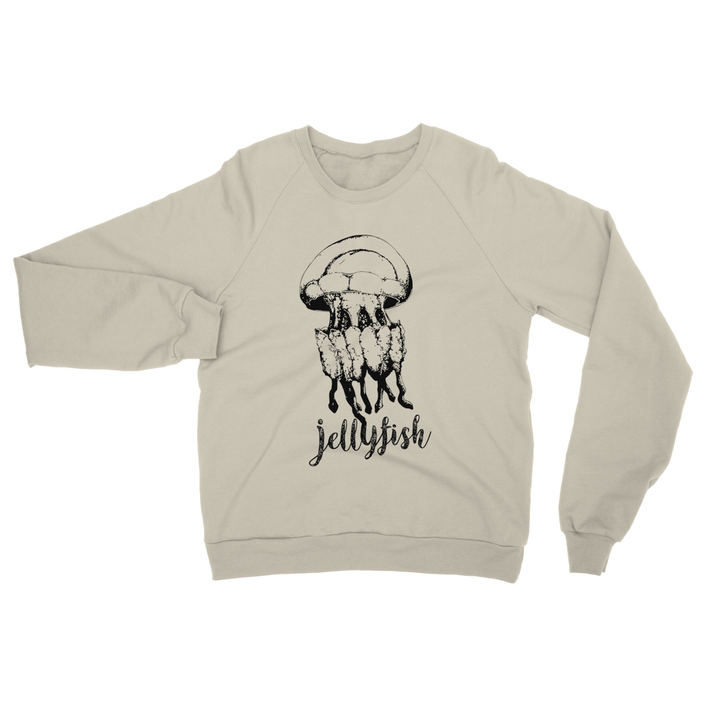 AQUA B&W - 02 - Jellyfish - Heavy Blend Crew Neck Sweatshirt-Apparel-AQUATICUS