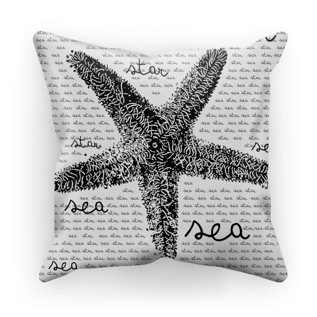 AQUA B&W - 08 - Sea Star - Cushion-Homeware-AQUATICUS